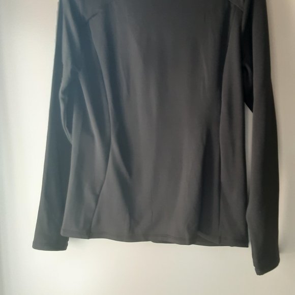 Persit New Black 1/4 Zip Pullover Fleece Lined Long Sleeve Shirt Thumbholes Lg - Picture 11 of 15